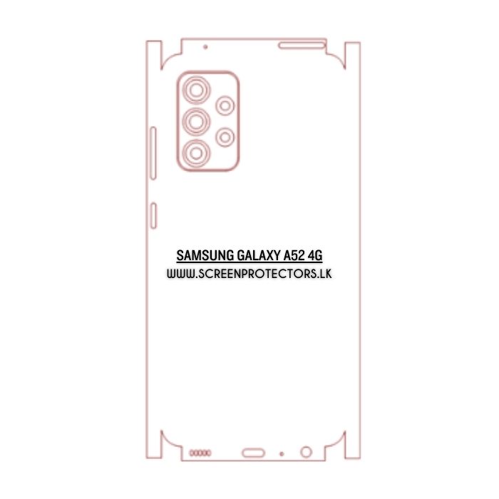 Samsung galaxy A52 4G back with side . lk Samsung Galaxy A52 4G Hydrogel Protectors | Screen Protector + Back Protector - Image 4